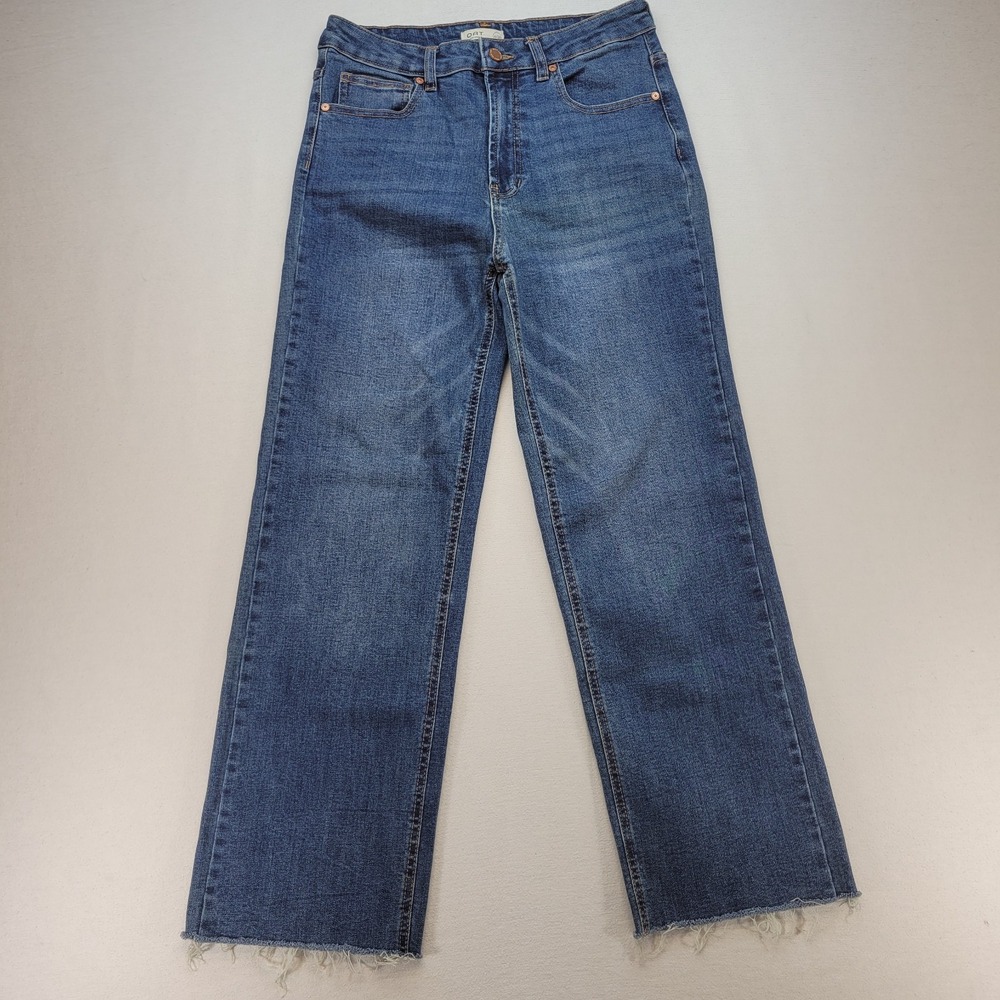OAT New York Jeans Womens 6/28 Blue Straight Leg High Rise Dark Wash Denim